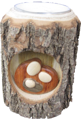 Photophore Ste. Family - 8cm/bois