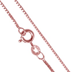Ketting ankerschakel - messing/rosé verguld (42cm)