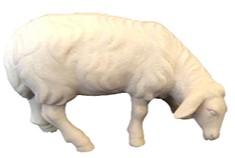 Moutons au pâturage/Groupe Sonia - H 9cm - bois sculpté/naturel