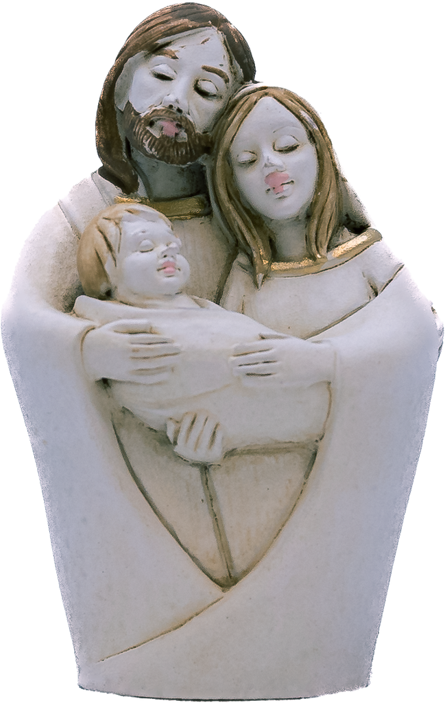 Nativité en résine/blanc cassé - H 7cm