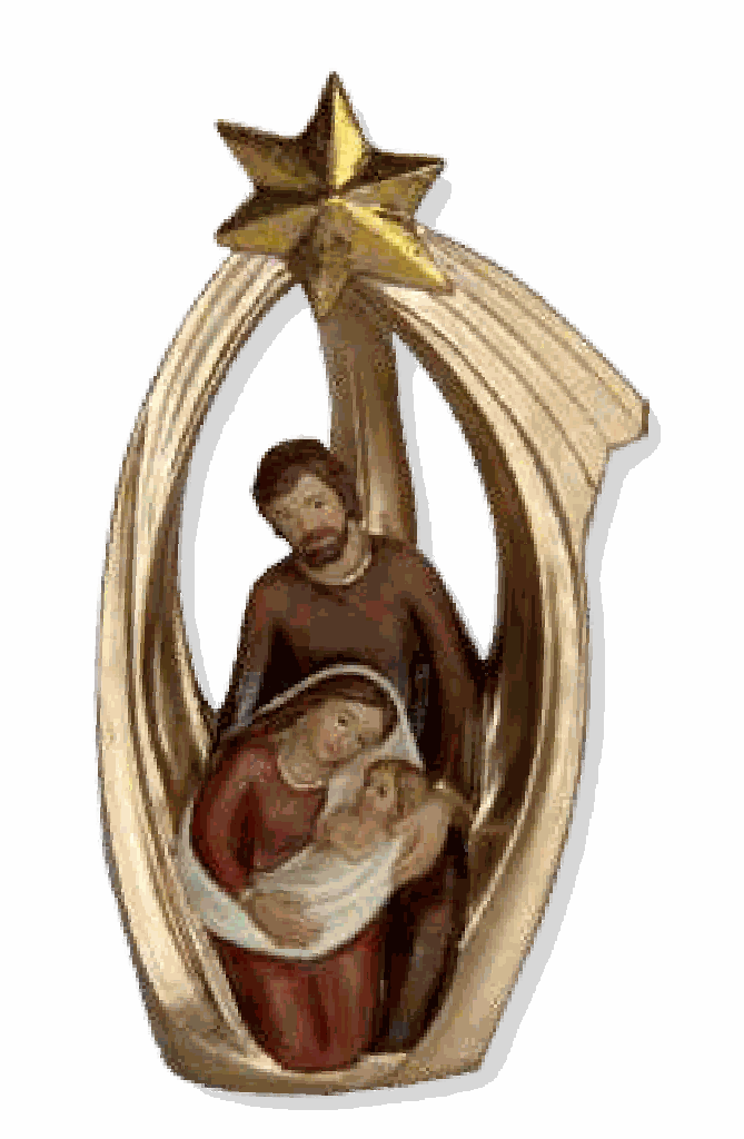 Heilige Familie, Kerststalblok Met Komeet - 6,2 cm