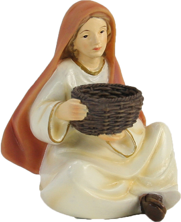 Dienstmeisje Met Mand, Zittend - Groep 9cm 