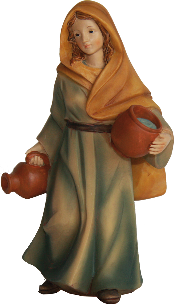 Femme De Ménage Avec Deux Cruches - Groupe 9cm 