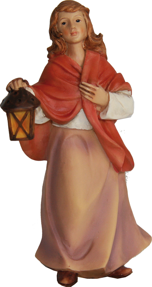 Femme de ménage avec lanterne