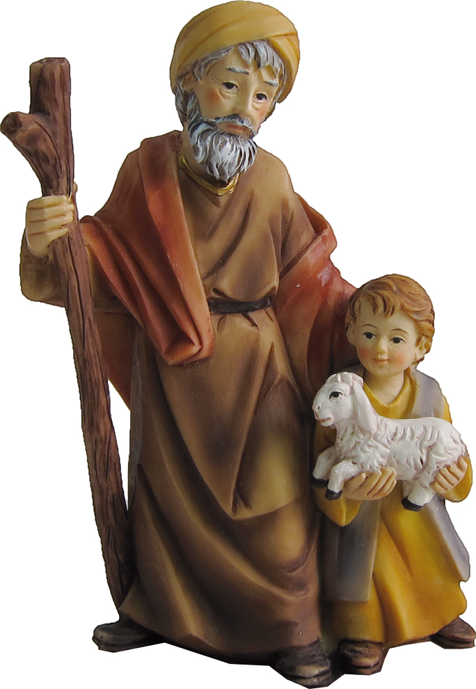 Oude Man Met Jongen - Groep 9cm 
