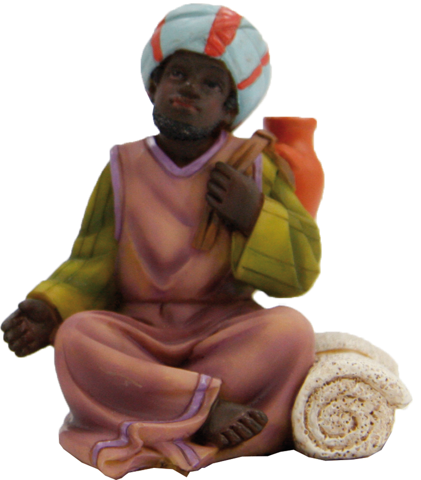 Tapijthandelaar zit