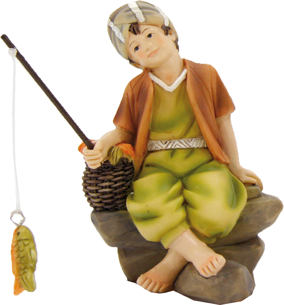 Angler sitzend - Gruppe 9cm 