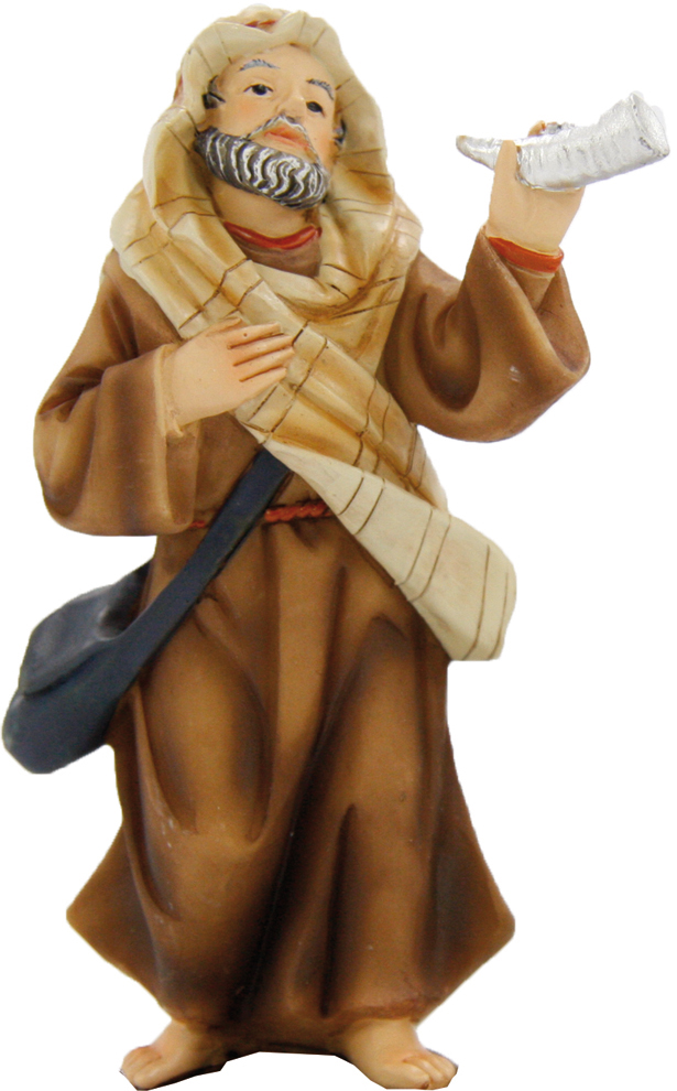 Wanderer mit Horn - Gruppe 9cm 