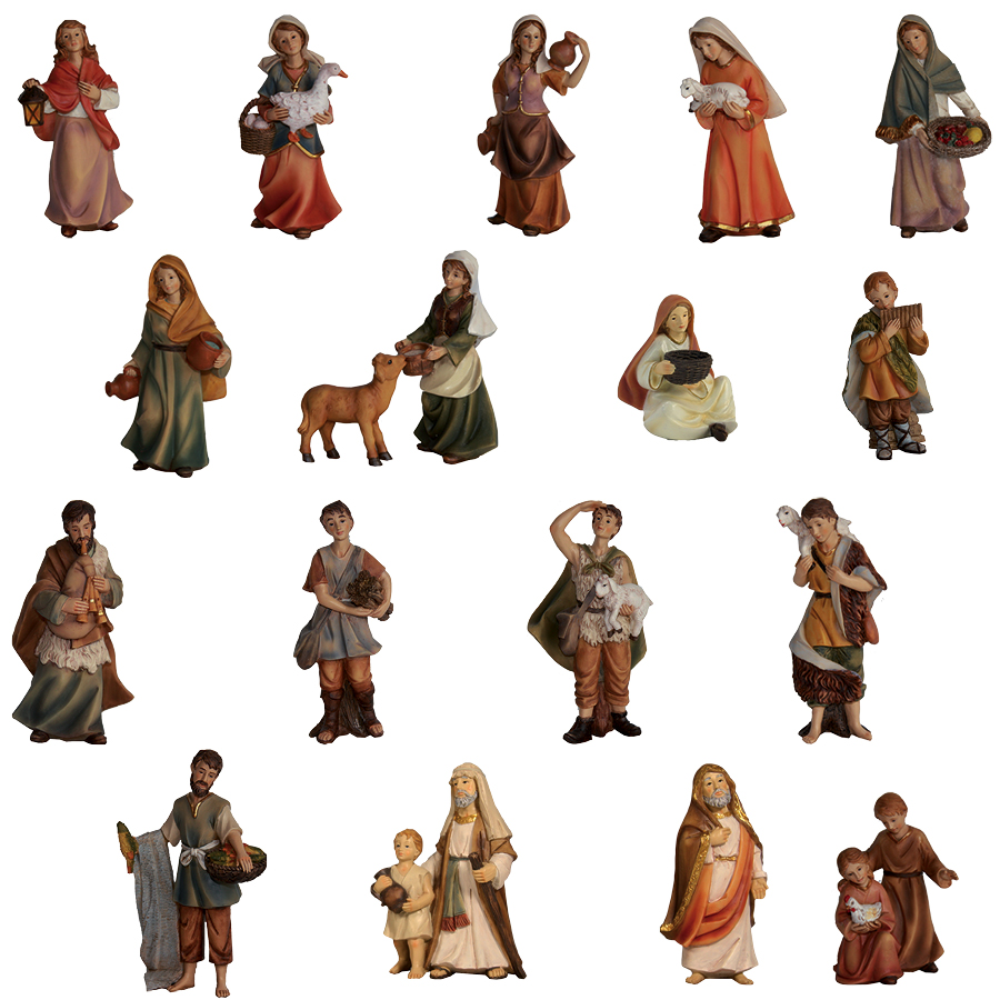 Kerststal Marcus - 18 Extra Figuren - Groep 9cm 