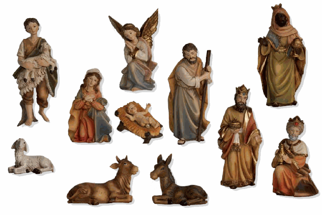 Kerststalfiguren 'Marcus' 12-delig - polystone - H 40cm 