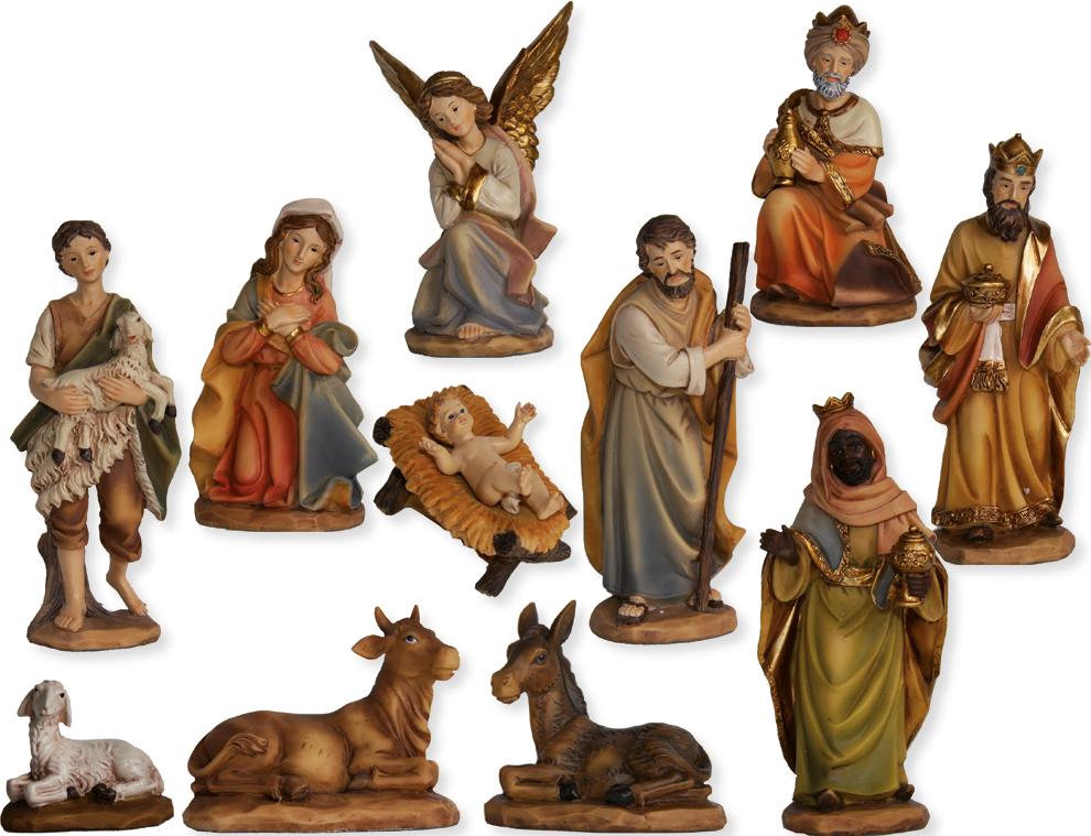 Kerststalfiguren 'Marcus' 12-delig - polystone - H 30cm 