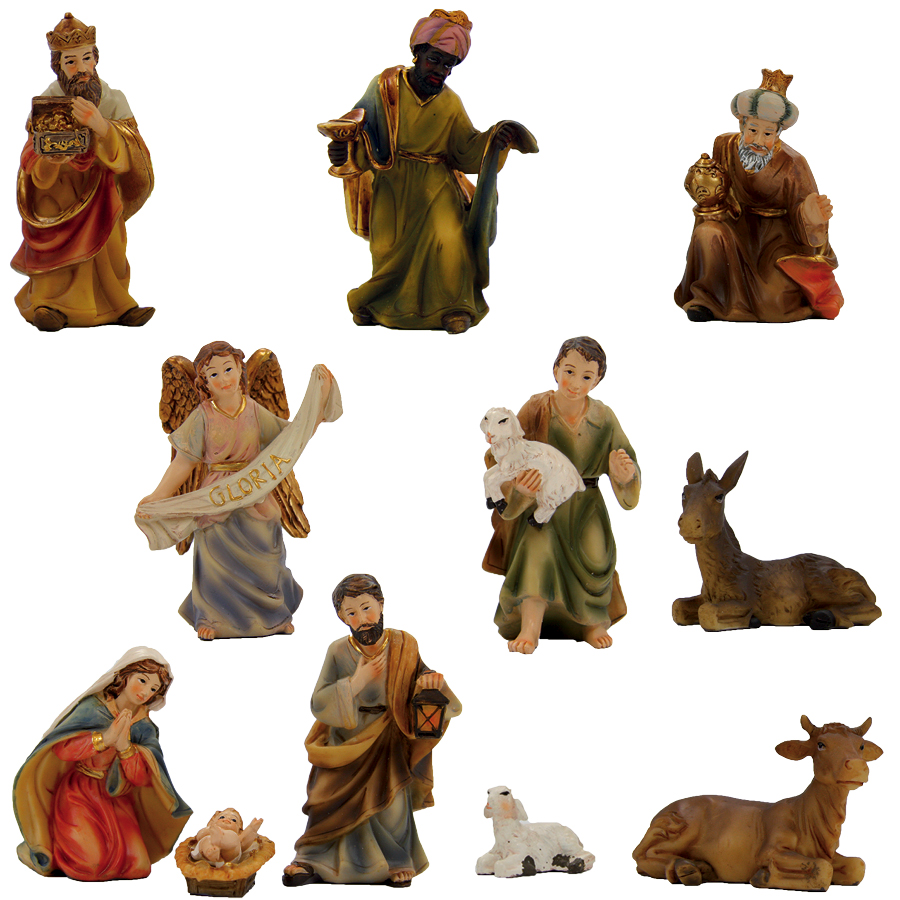 Nativity figures - H 9cm