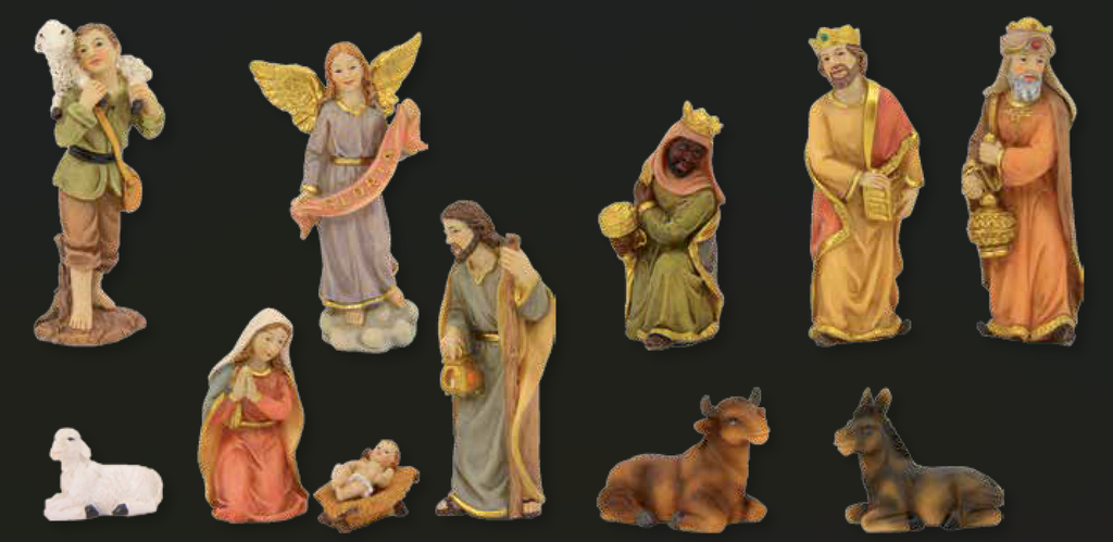Weihnachtsgruppe 11-teilig - polystone/6cm