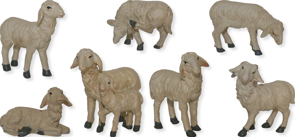 Sheep (7 pieces) - Group 7-9cm /3,9cm
