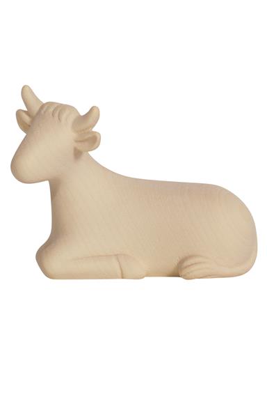 Boeuf couché (fig 10cm) 'LE-collection' - bois sculpté/natur