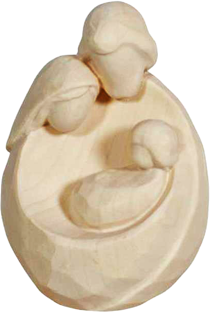 Blokgroep H. Famillie - houtsnijwerk/natuur - H 11 cm