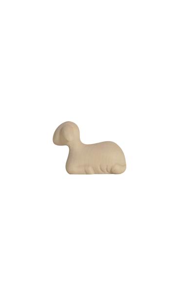 Agneau couché 'LE-collection' - bois sculpté/natur - H 10cm