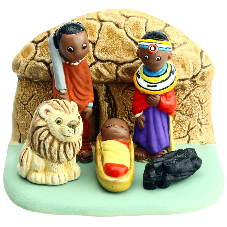 Kerstgroep "Afrika" - 7x9cm