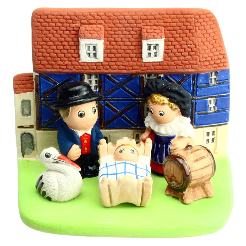 Crèche du monde 'France/Alsace' - 7x9cm