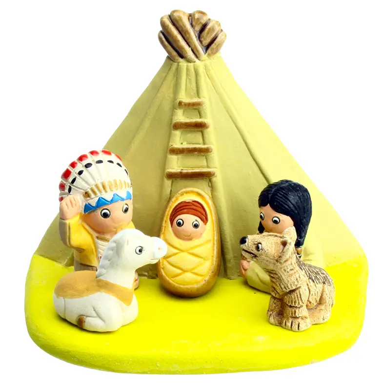 Crèche du monde 'Apache' - 7x9cm