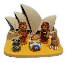 Crèche du monde 'Australie' - 7x9cm