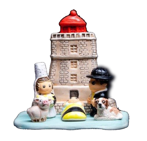 Crèche du monde 'France/Bretagne' - 7x9cm