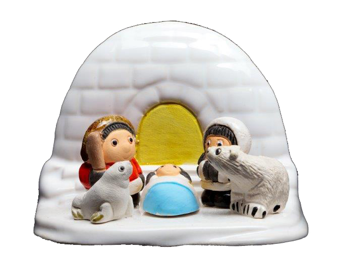 Crèche du monde 'Eskimo' - 7x9cm