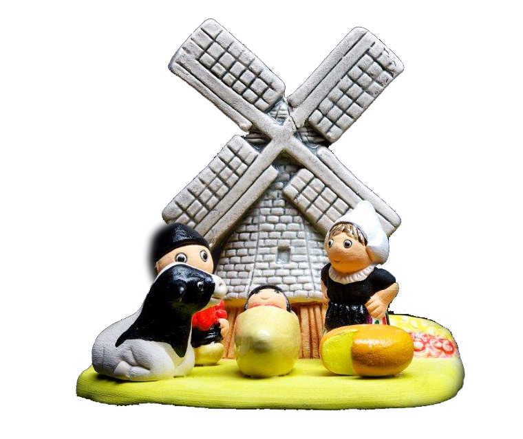 Crèche du monde 'Hollande' - 7x9cm