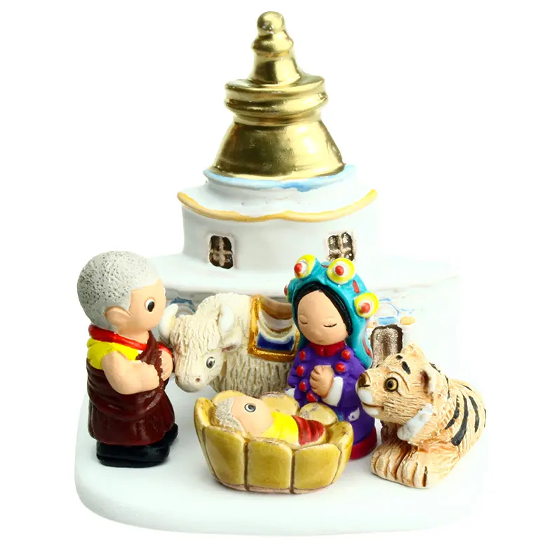 Crèche du monde - "Laos" - 7x9cm