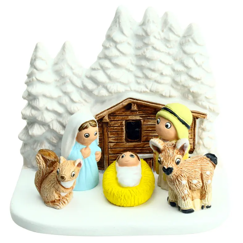 Kerstgroep "Lapland" - 7x9cm