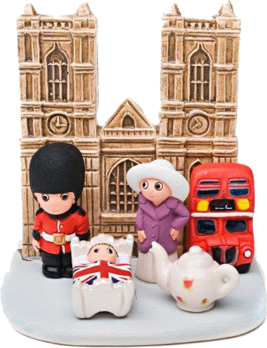 Crèche du monde 'Londres' - 7x9cm