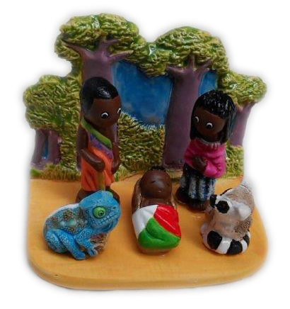 Crèche du monde 'Madagascar' - 7x9cm