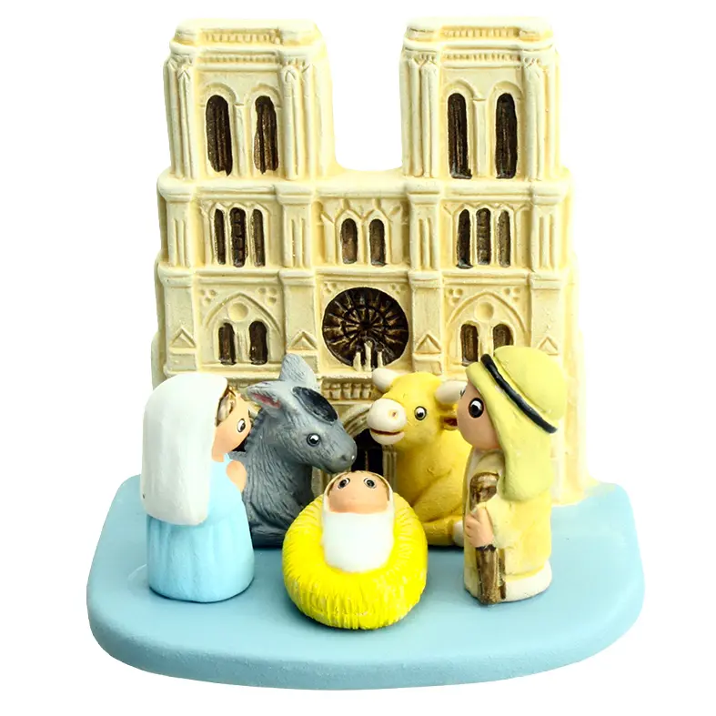 Crèche du Monde 'Notre Dame de PAris' - 7x9cm