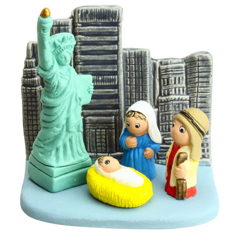 Crèche du monde 'New York' - 7x9cm