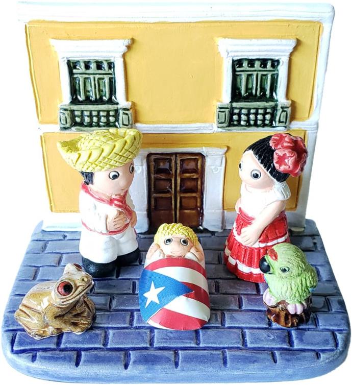 Crèche du monde 'Puerto Rico' - 7x9cm
