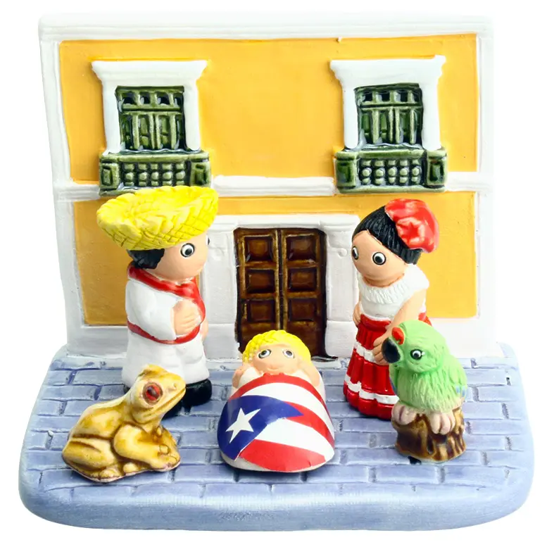 Kerstgroep "Puerto-Rico" - 7x9cm