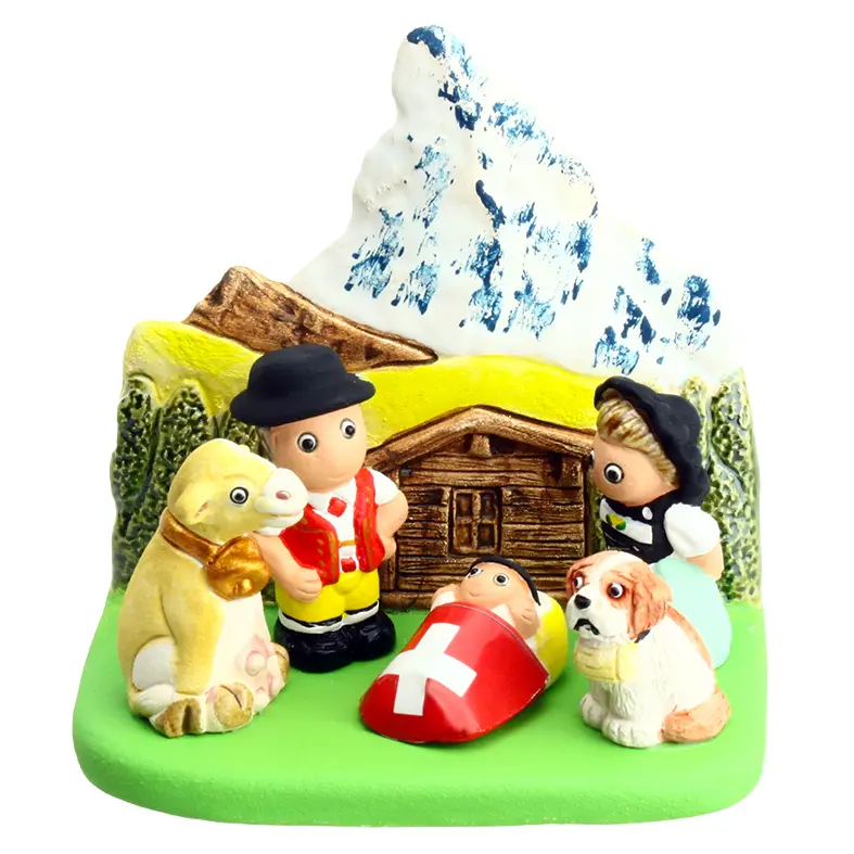 Crèche du monde 'Suisse' - 7x9cm