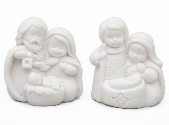 Set 2 Holy Family infant 3,5x4cm