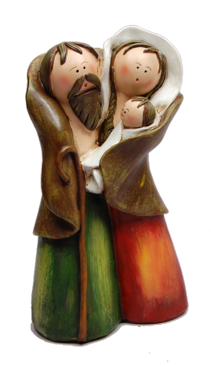 Beeldje H Familie - polystone/gekleurd - H 15cm