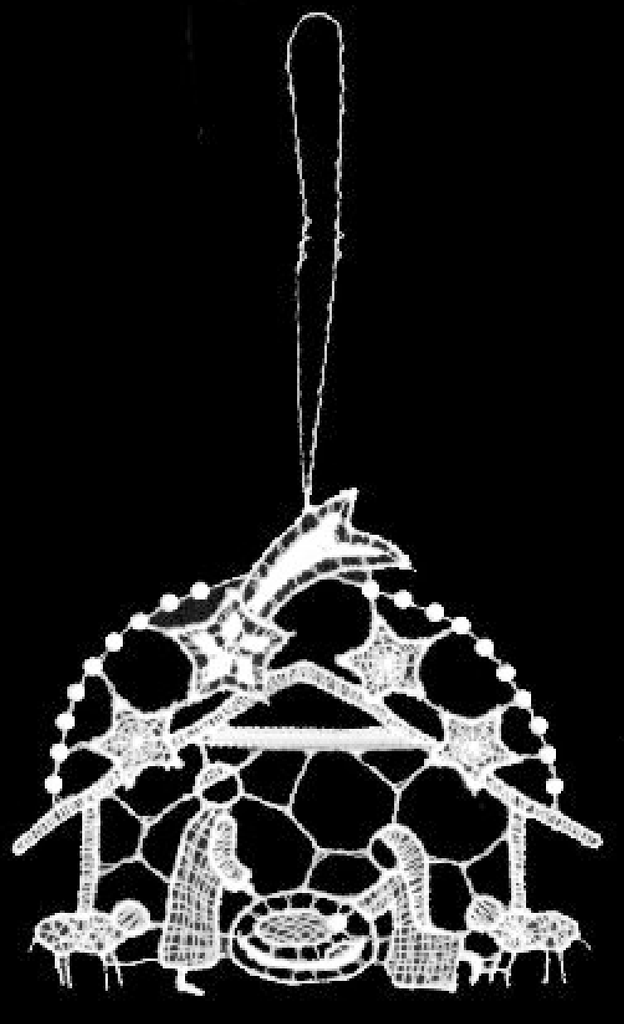 Pendentif dentelle - Ste Famille - 9cm