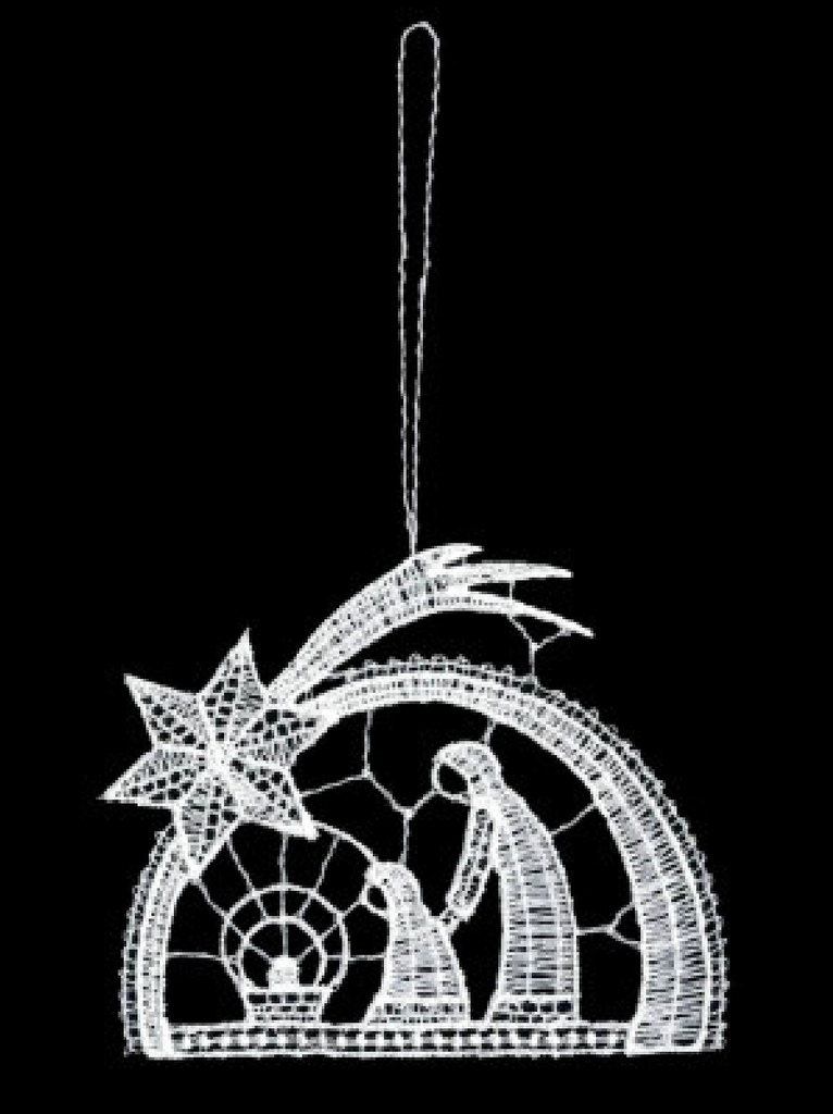 Pendentif dentelle - Ste Famille - 9cm