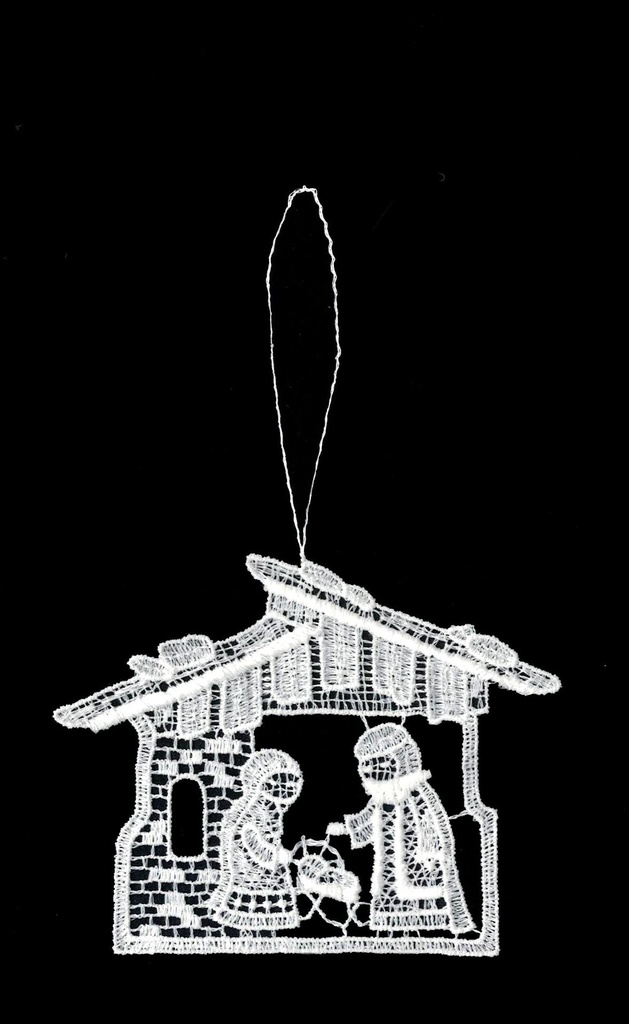 Pendentif dentelle - Ste Famille - 9cm