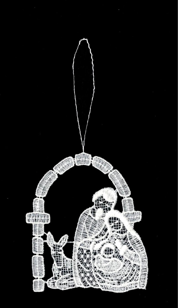 Pendentif dentelle - Ste Famille - 9cm