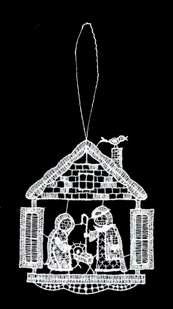 Lace hanger - Nativity scene - 9cm