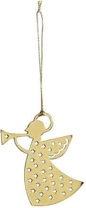 Deco pendentif Ange/métal doré - 5x9cm