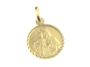 Médaille Scapulaire - Argent 925% 3µm Plaqué Or (Ø14mm)