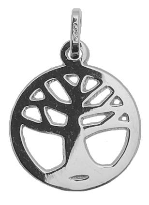 Tree of Life Medal - 925% Rhodium-plated Silver (Ø16mm)