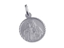 Skapulier-Medaille - 925% rhodiniertes Silber (Ø14mm)
