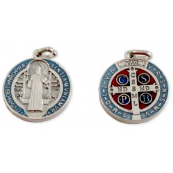 Médaille St Benoit - métal/émaillée (Ø20mm)