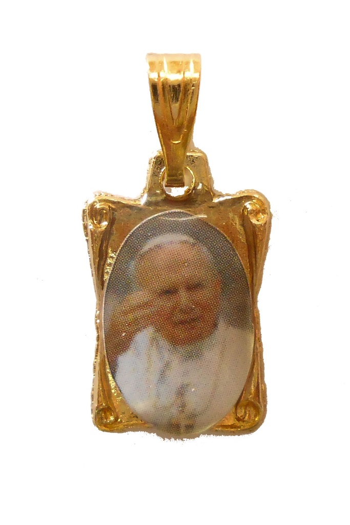 Medal Pope JP2 - metal/gold plated (10x15mm)